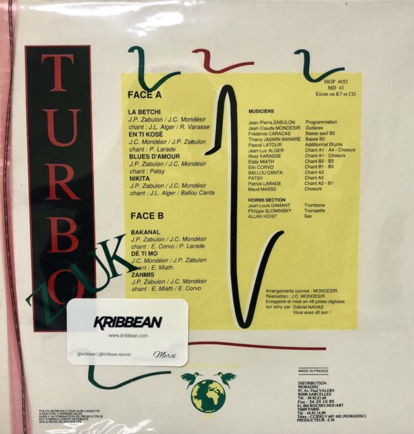 TurboZouk Vol1 back LP